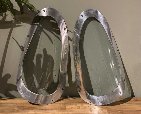 Two landing light lenses of TUIFly Boeing 737 for sale.