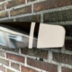 Photo showing part of a McCauley propeller blade that has been modified to a decorative wall hanger.